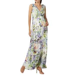 NWT Seraphine Felicity Maternity Maxi Dress 14 Silk Floral Wedding Guest V-Neck